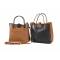 Tory Leather Contrast Leather Tote Bag