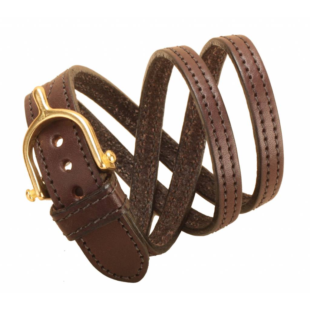 Tory Leather Split Twist Bracelet With Brass Spur Buckle