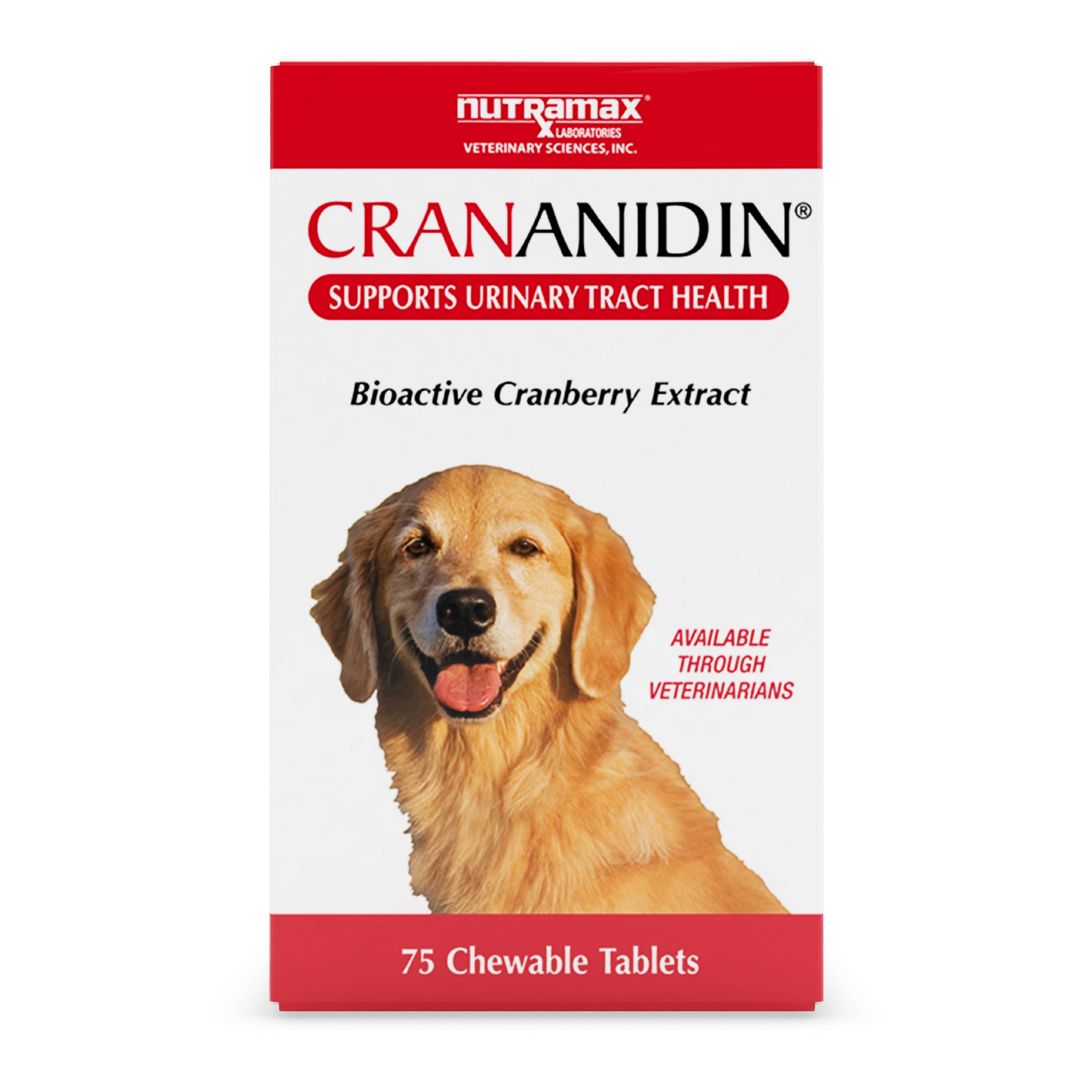 Nutramax Crananidin Cranberry Extract Urinary Tract Health Supplement for Dogs