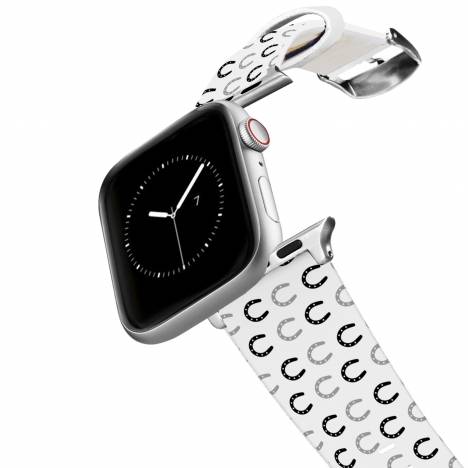 C4 Apple Watch Band - Horseshoes White