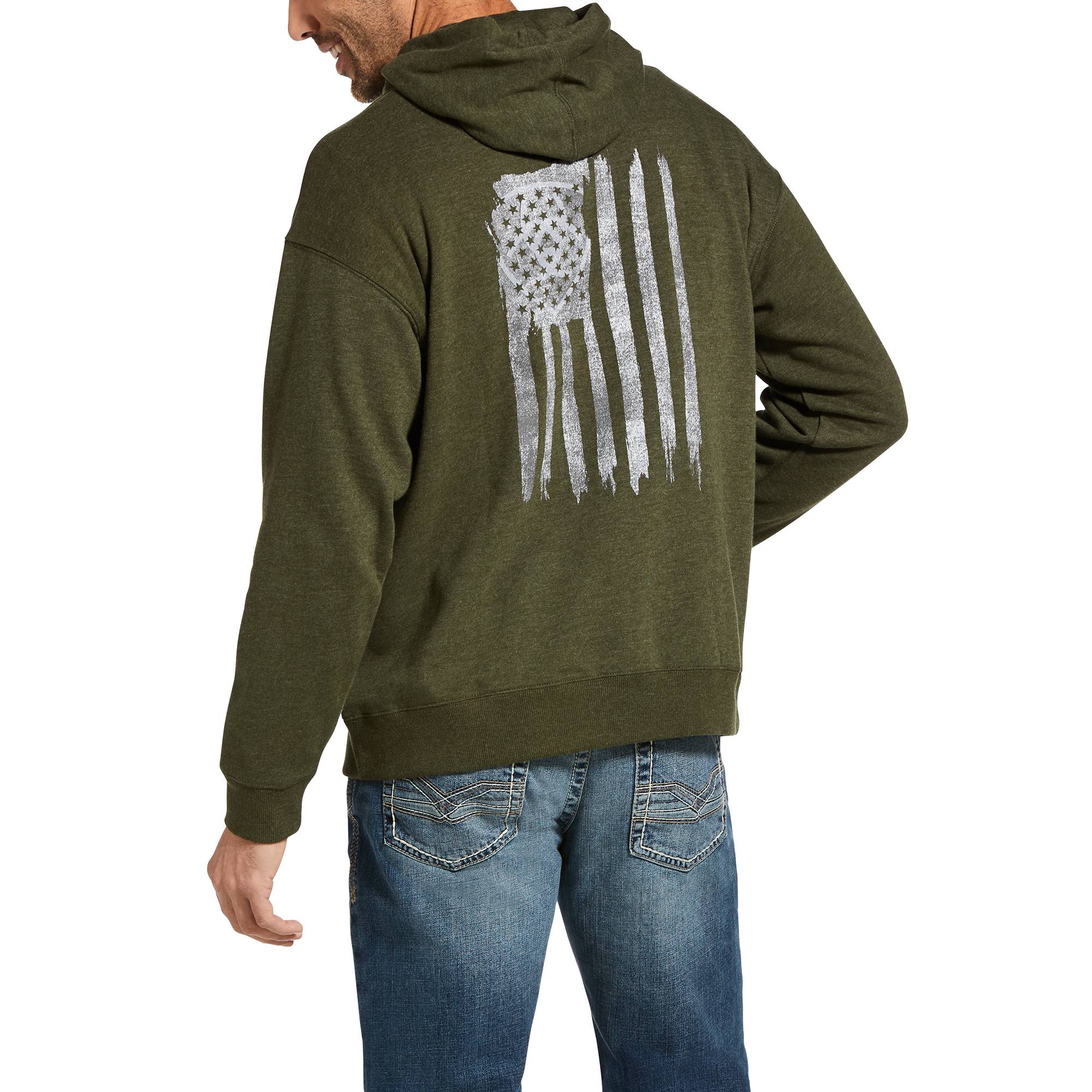 Ariat Mens Vertical Flag Hoodie