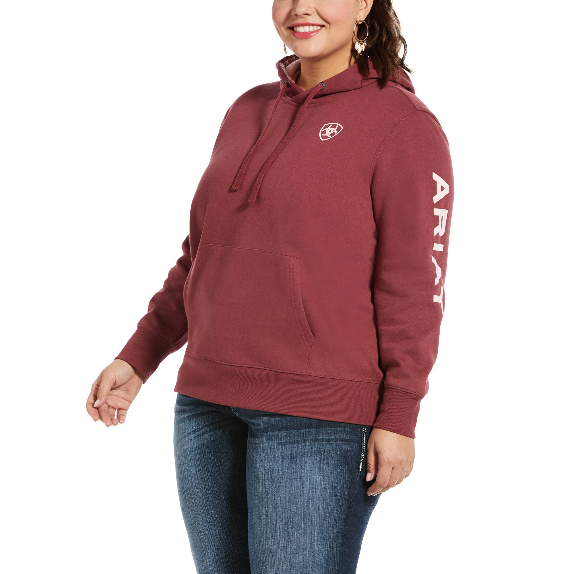 4-272921 Ariat Ladies REAL Arm Logo Hoodie sku 4-272921