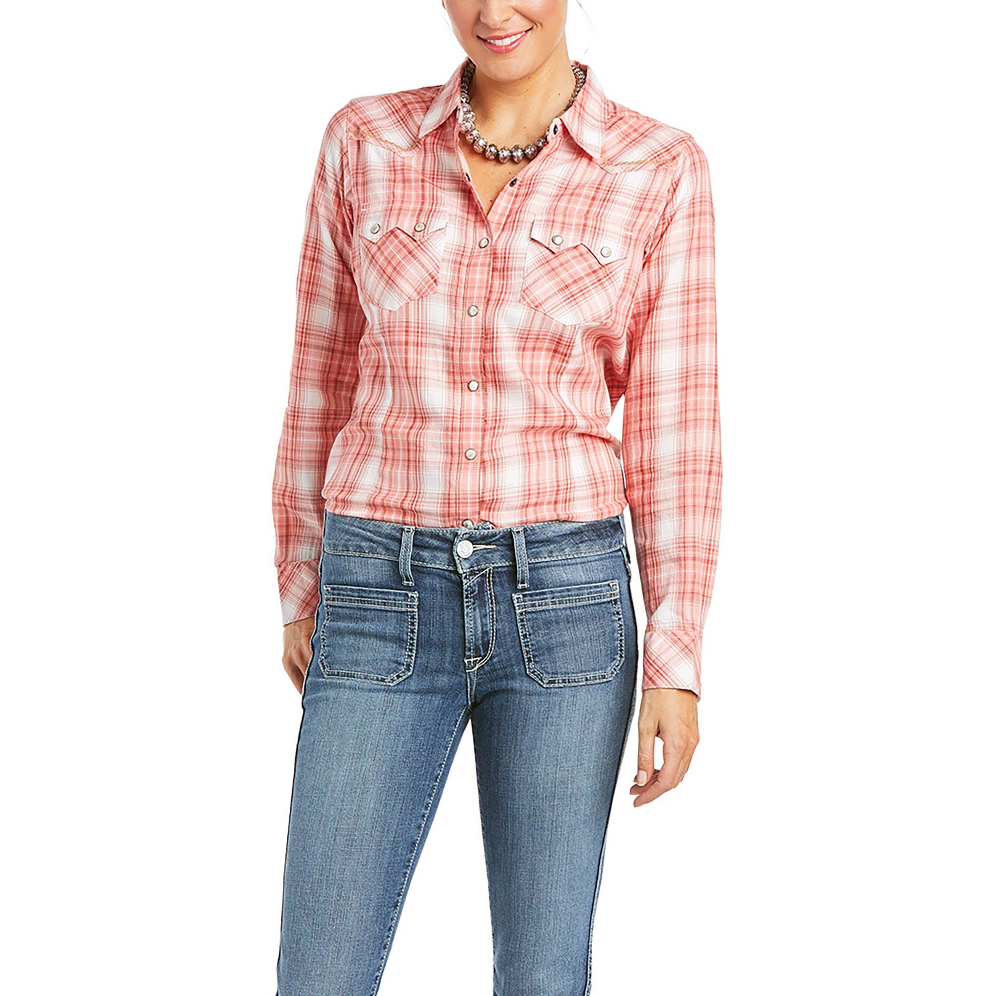 4-272943 Ariat Ladies REAL Charming Snap Long Sleeve Shirt sku 4-272943