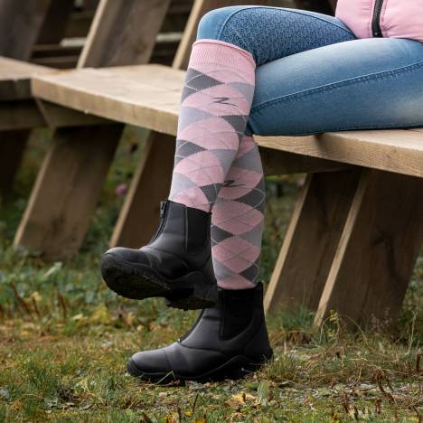 Horze Ladies Alana Checked Winter Socks