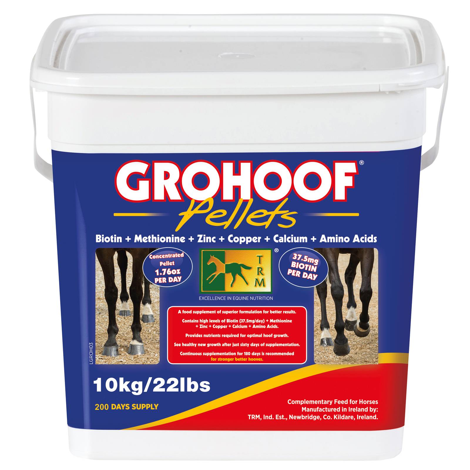 4-275043 TRM Grohoof Concenrated Pellets - 10kg/22lbs sku 4-275043