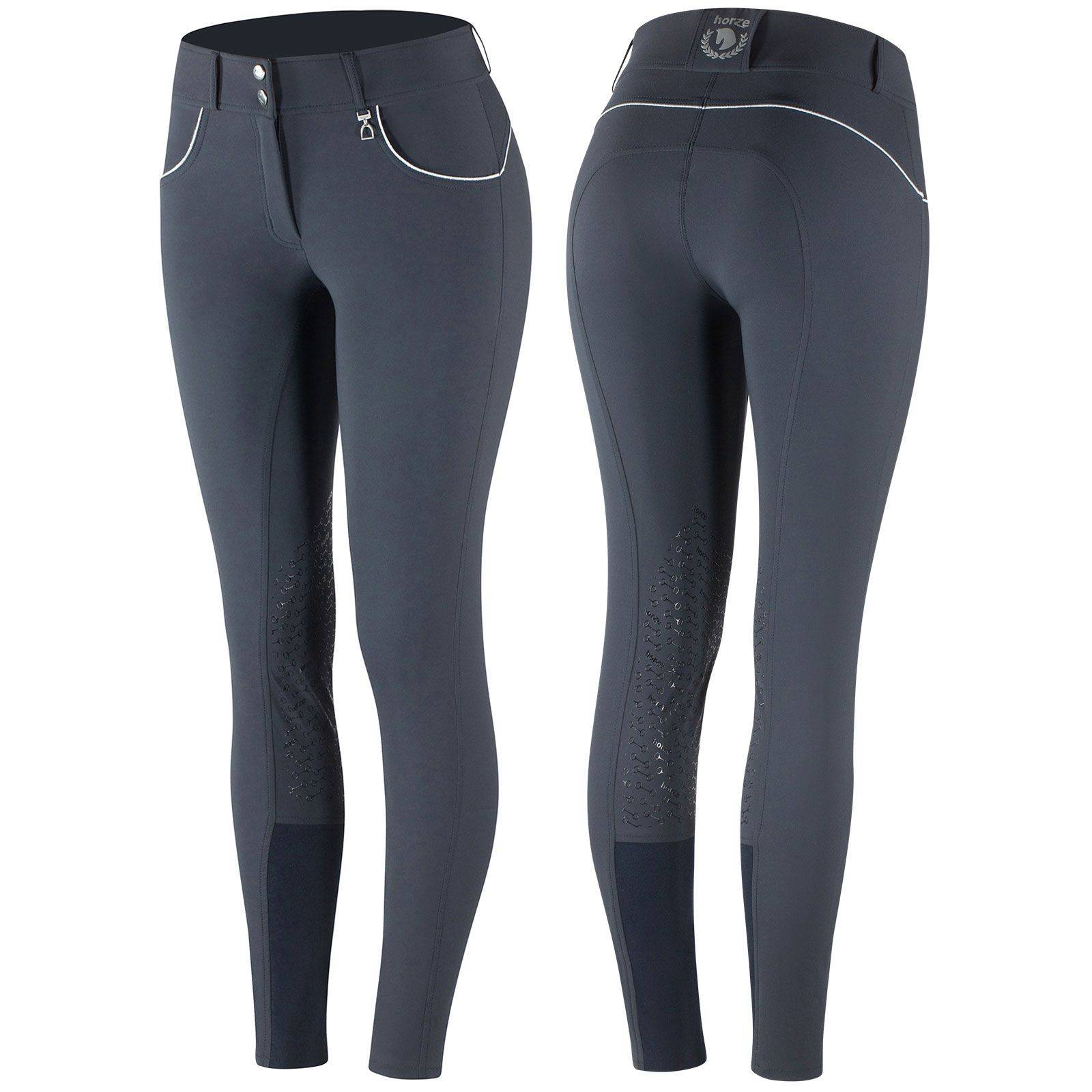 Horze Ladies Aubrey High Waist Silicone Knee Patch Breeches