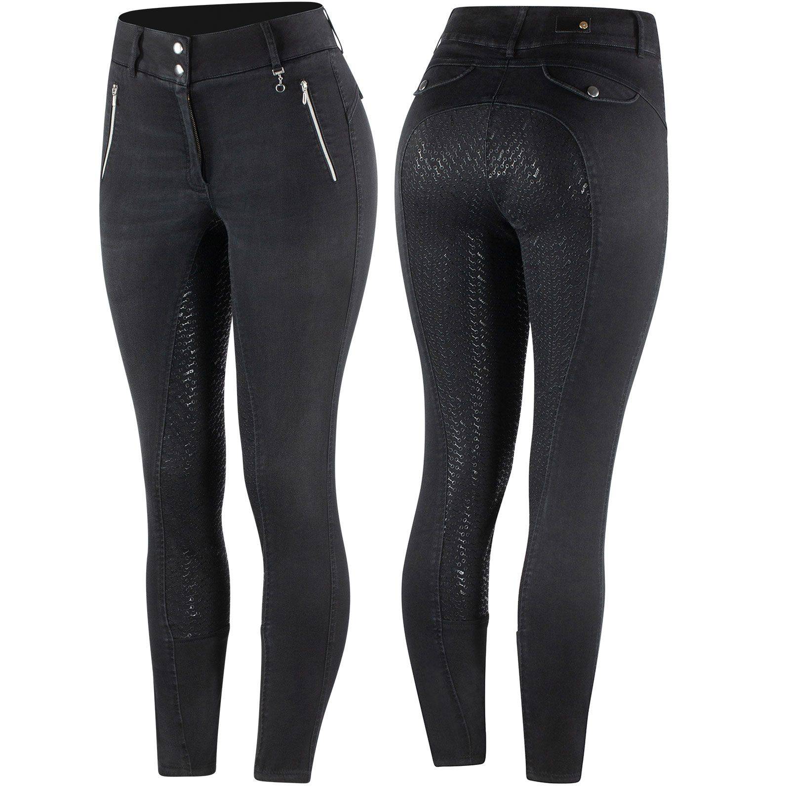 Horze Ladies Nicole Denim Silicone Full Seat Breeches