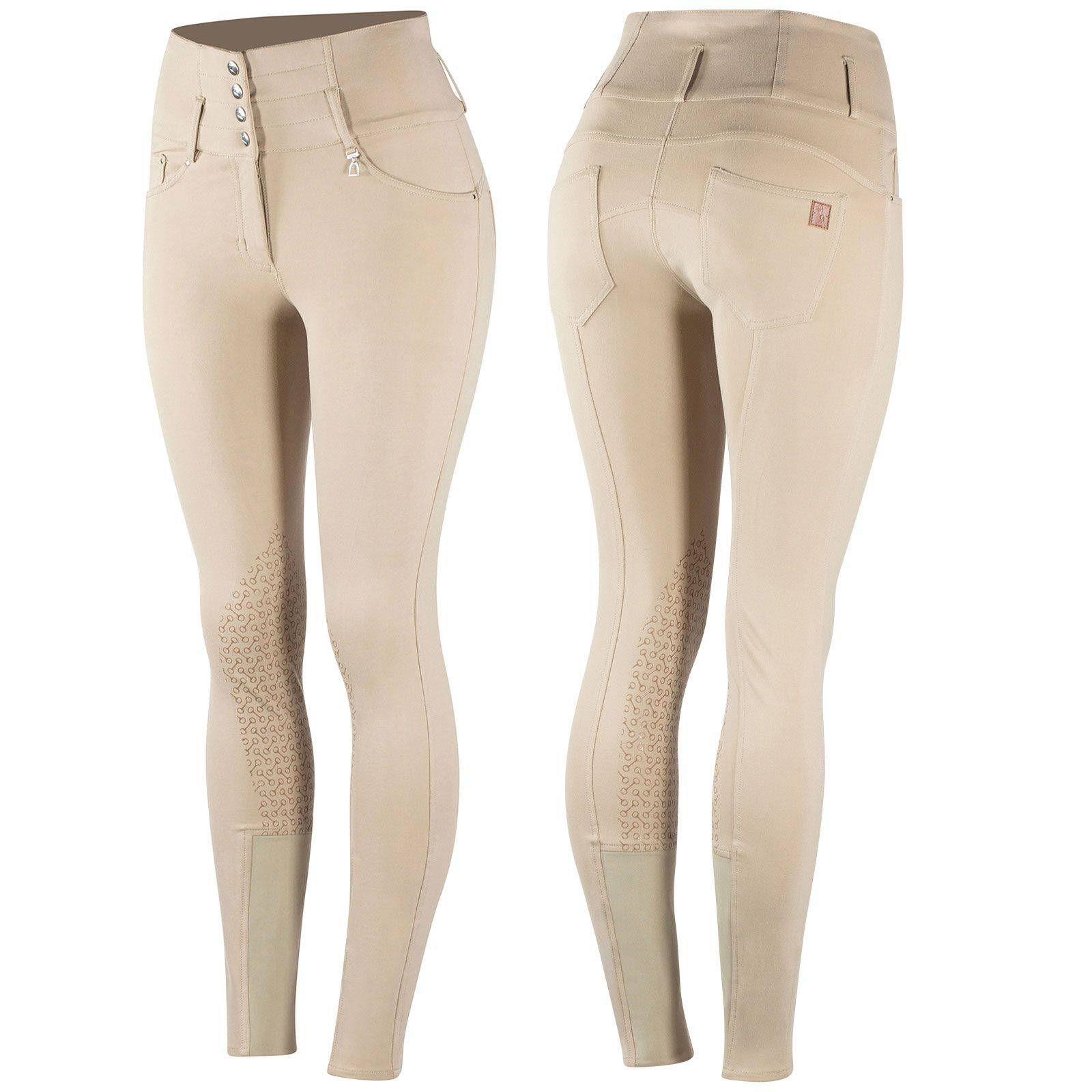 Horze Ladies Tara High Waist Silicone Knee Patch Breeches