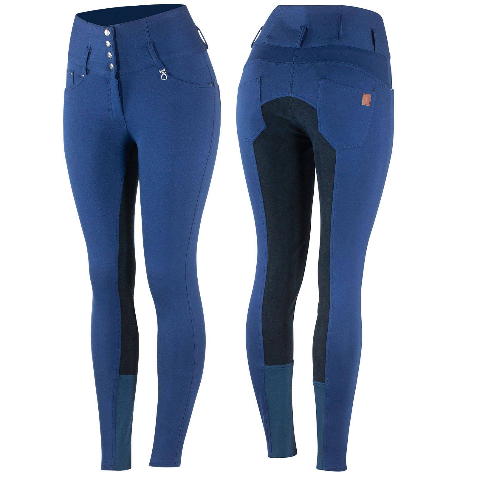 Horze Ladies Tara High Waist Leather Full Seat Breeches