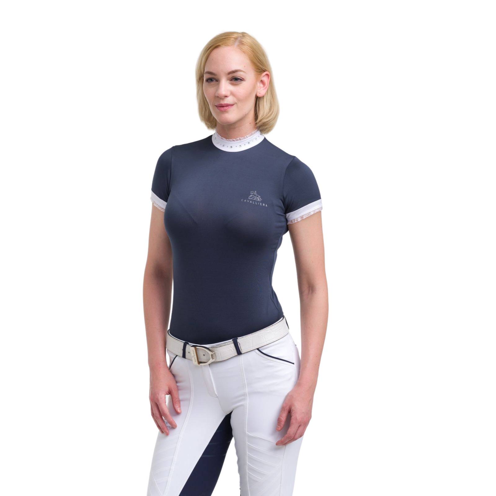 4-277400 Cavalliera Ladies Crystal Short Sleeve Show Shirt sku 4-277400