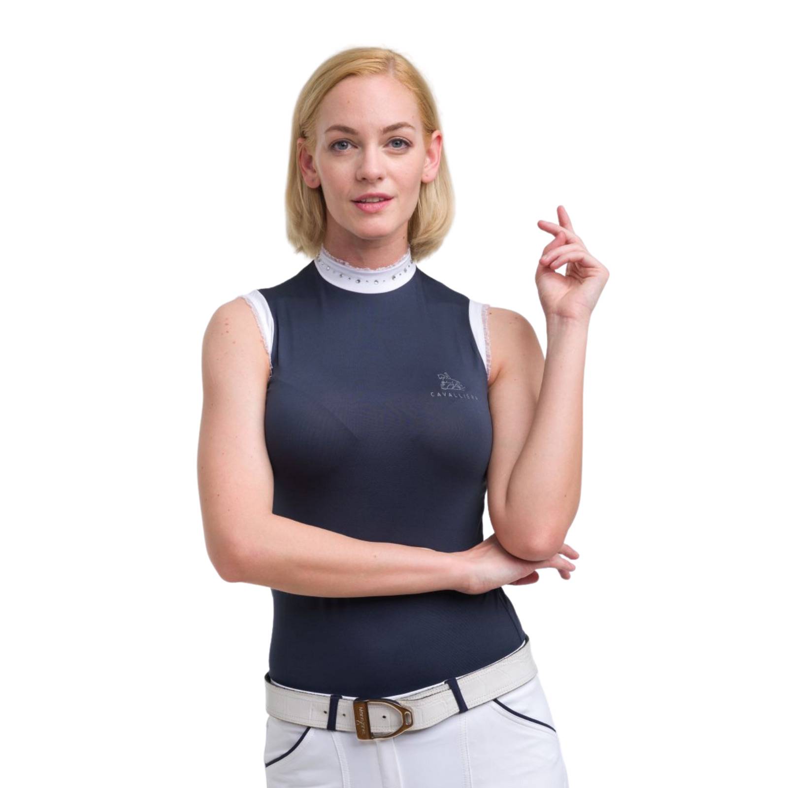 Cavalliera Ladies Crystal Sleeveless Show Shirt