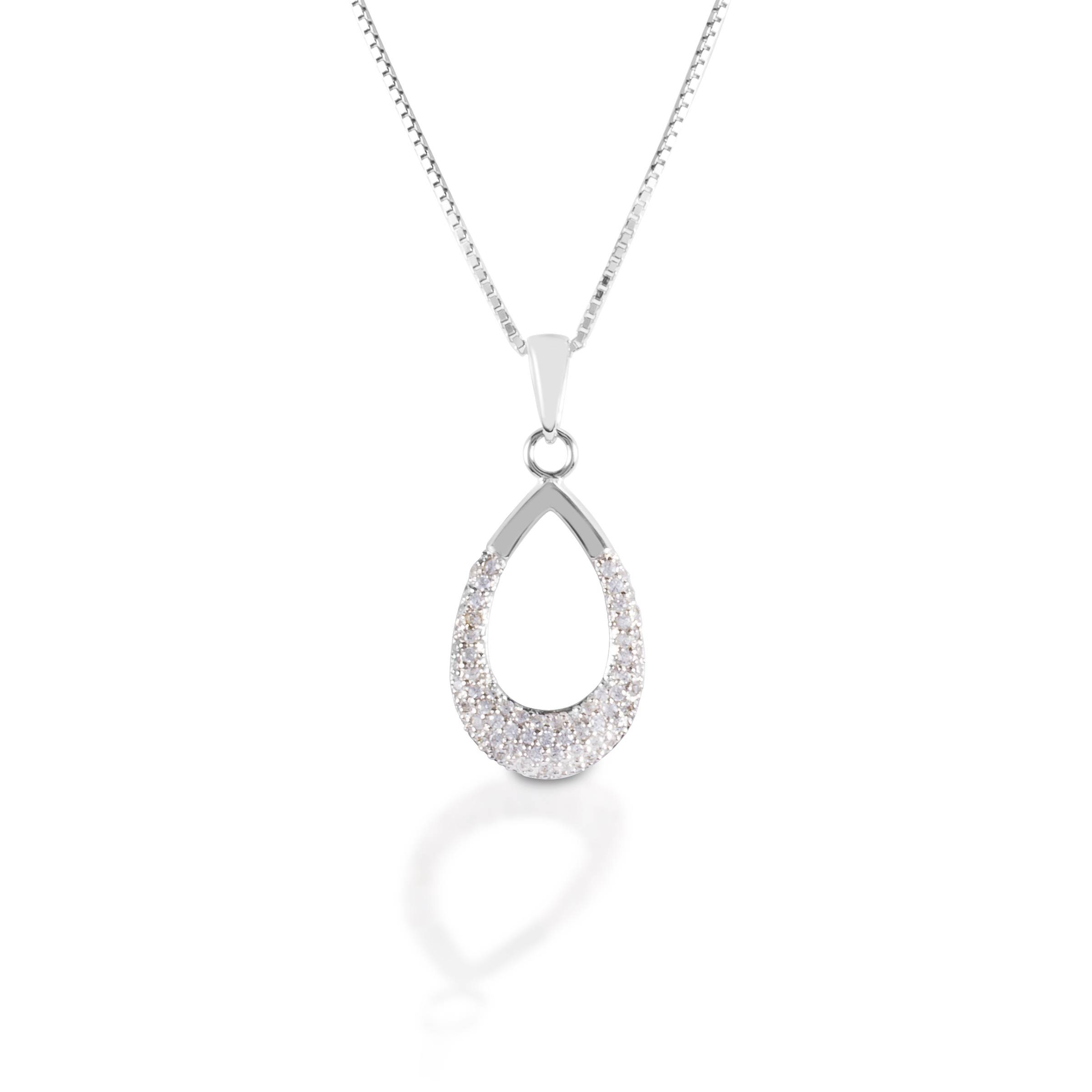 Kelly Herd Clear Teardrop Pendant