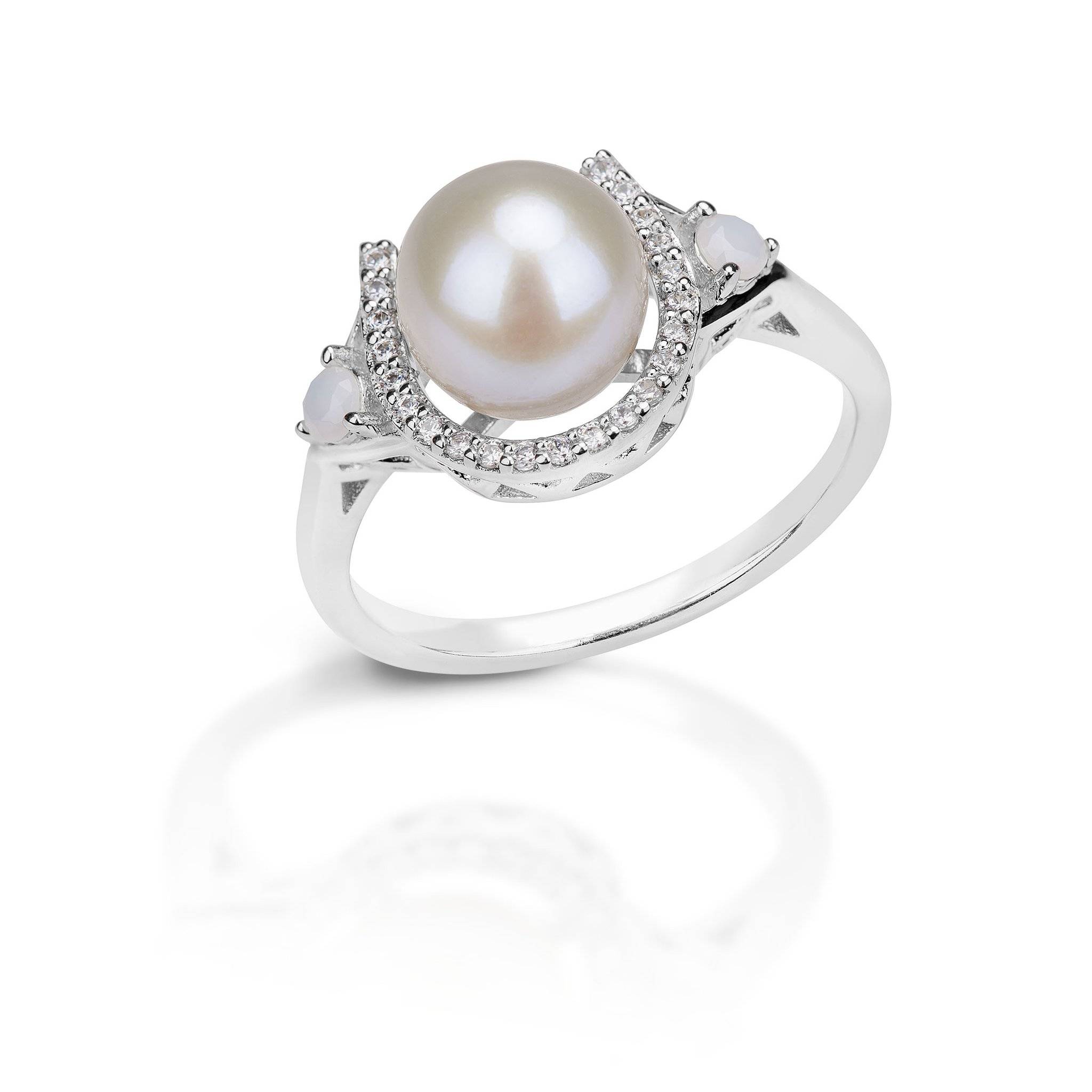 Kelly Herd Pearl Horseshoe Ring