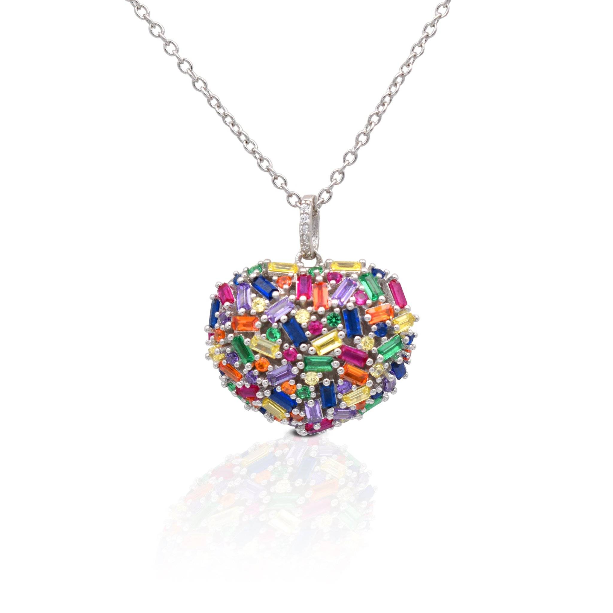 Kelly Herd Multi-Color Heart Necklace