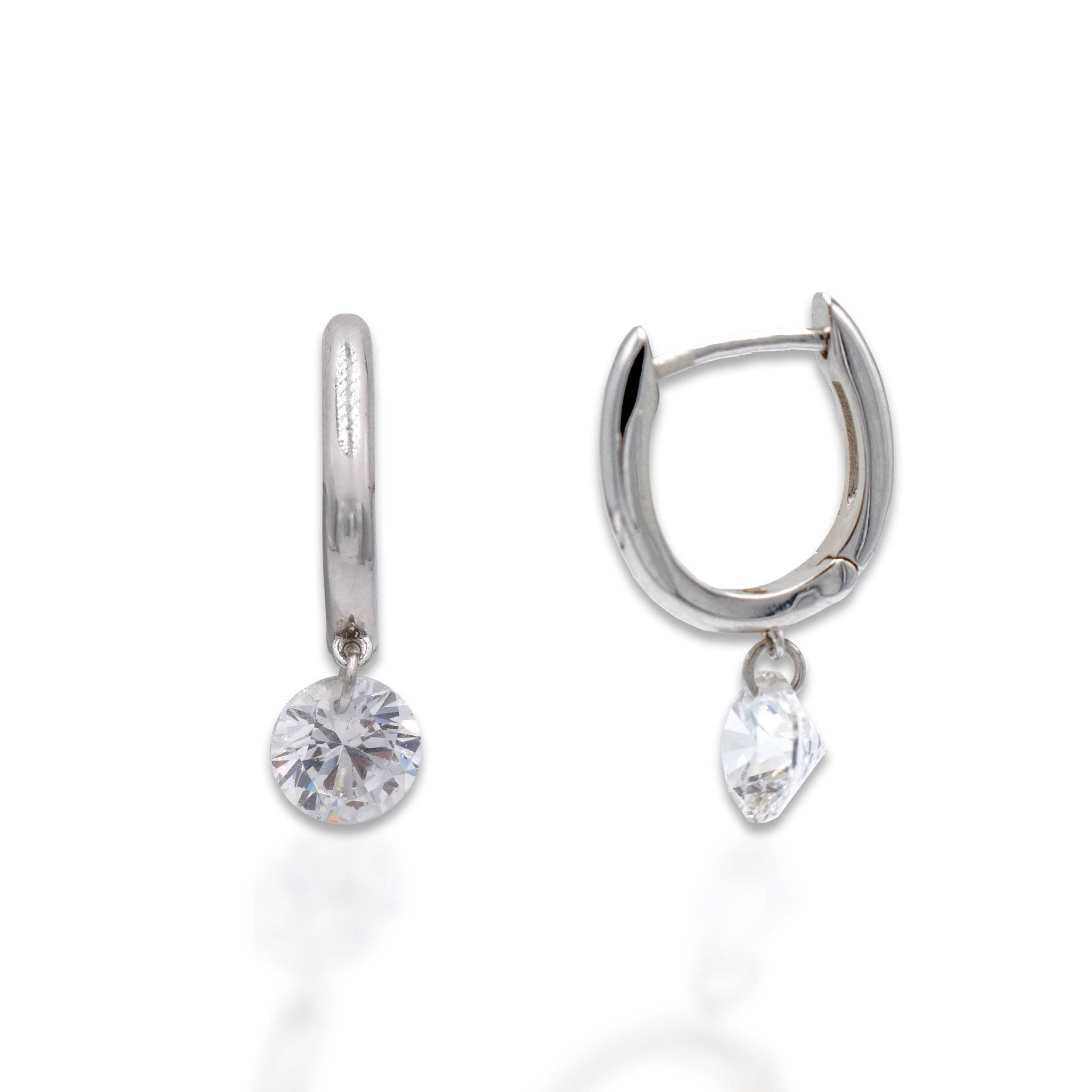 Kelly Herd Clear Stone Naked Earrings - 1CT