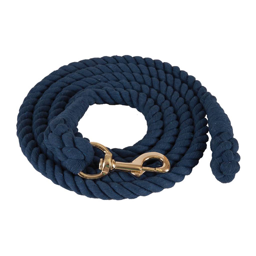 Mustang Cotton Lead Rope with Brass Plated 1-1/8" Bolt Snap