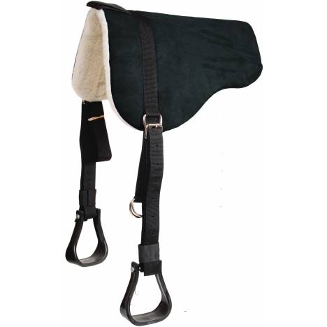 Mustang Faux Suede Bareback Pad with Economy Fleece Bottom and Stirrups