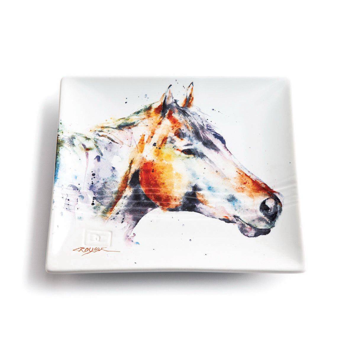 Watercolor Horse Snack Plate