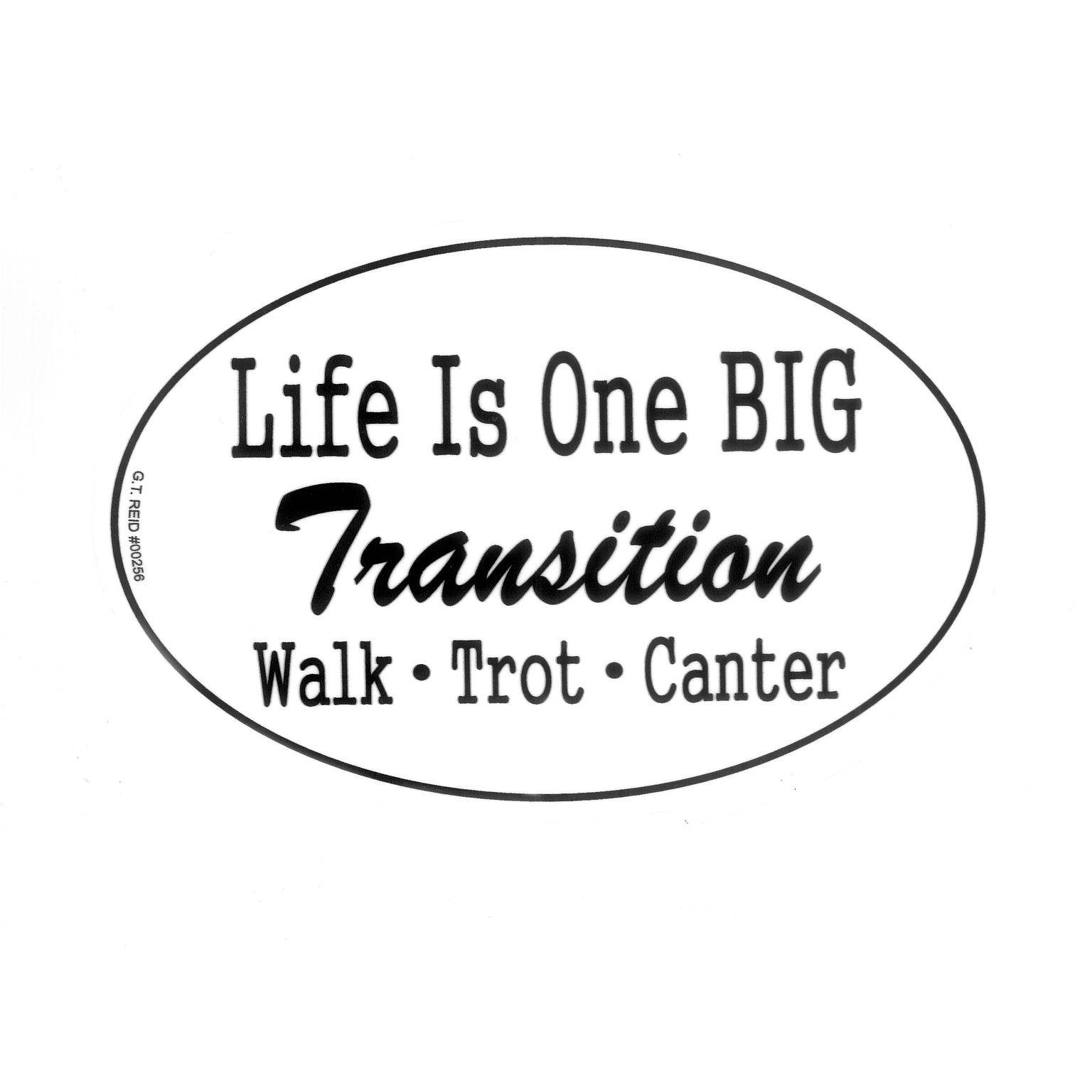 Euro Big Transition Walk Trot Canter Vinyl Stickers - Set Of 3