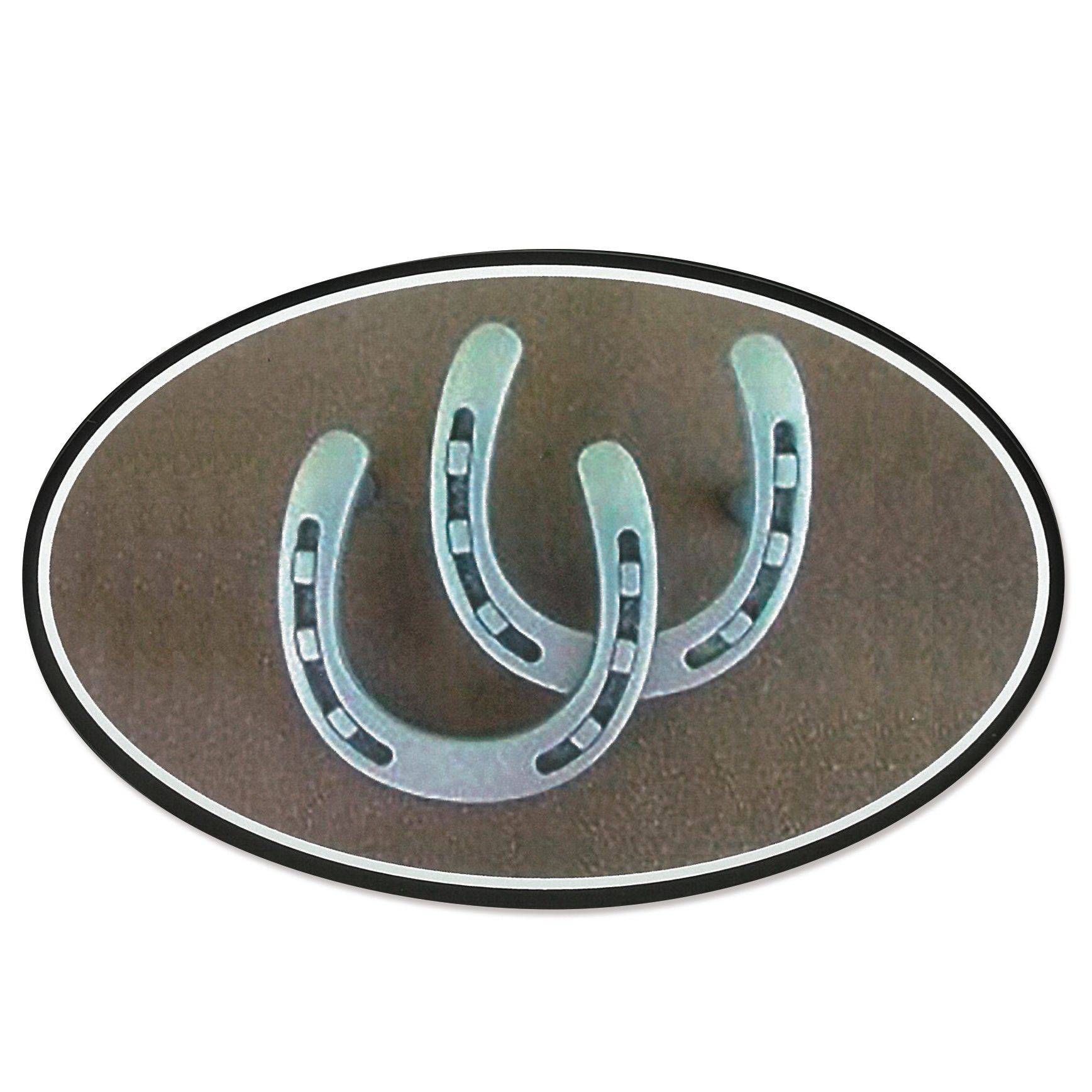 Euro-Double Horseshoe Vinyl Sticker