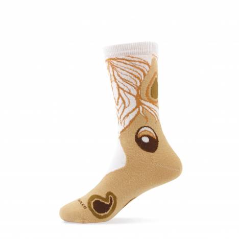 Palomino Cartoon Horse Socks