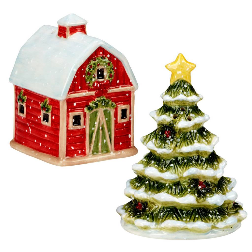 Snowy Farm Salt & Pepper Set