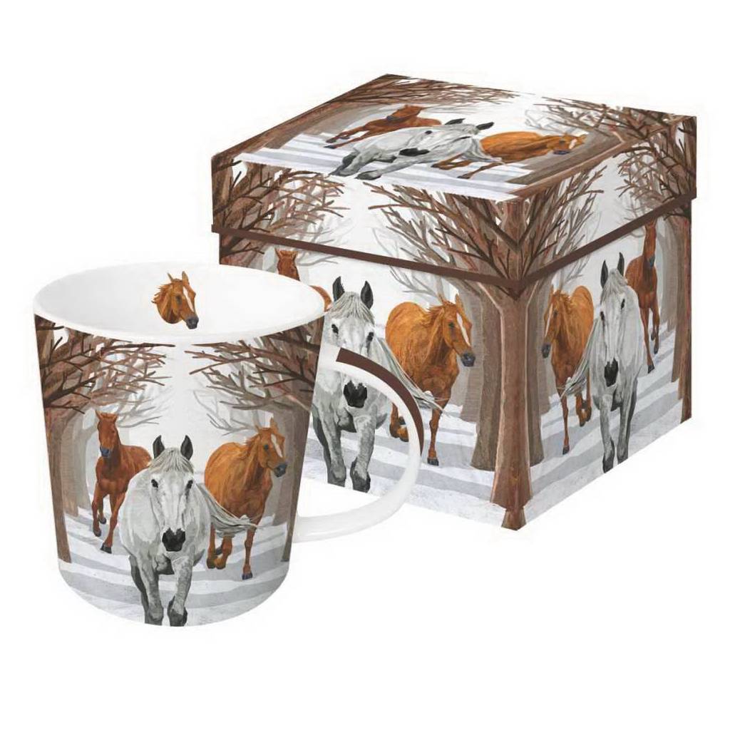 Winter Horse Trio Boxed Mug