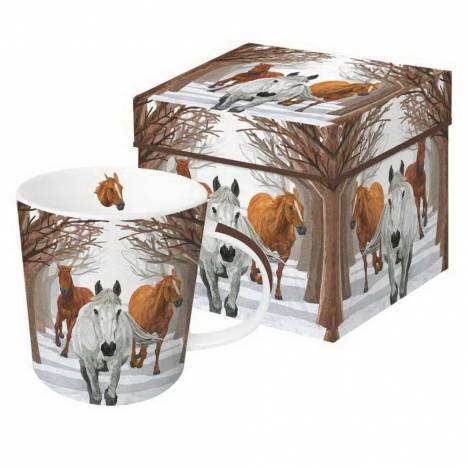 Winter Horse Trio Boxed Mug