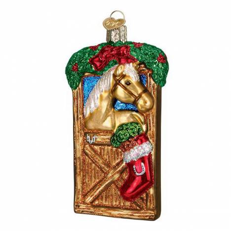 Horse in Stall Hanging Figurine Ornament