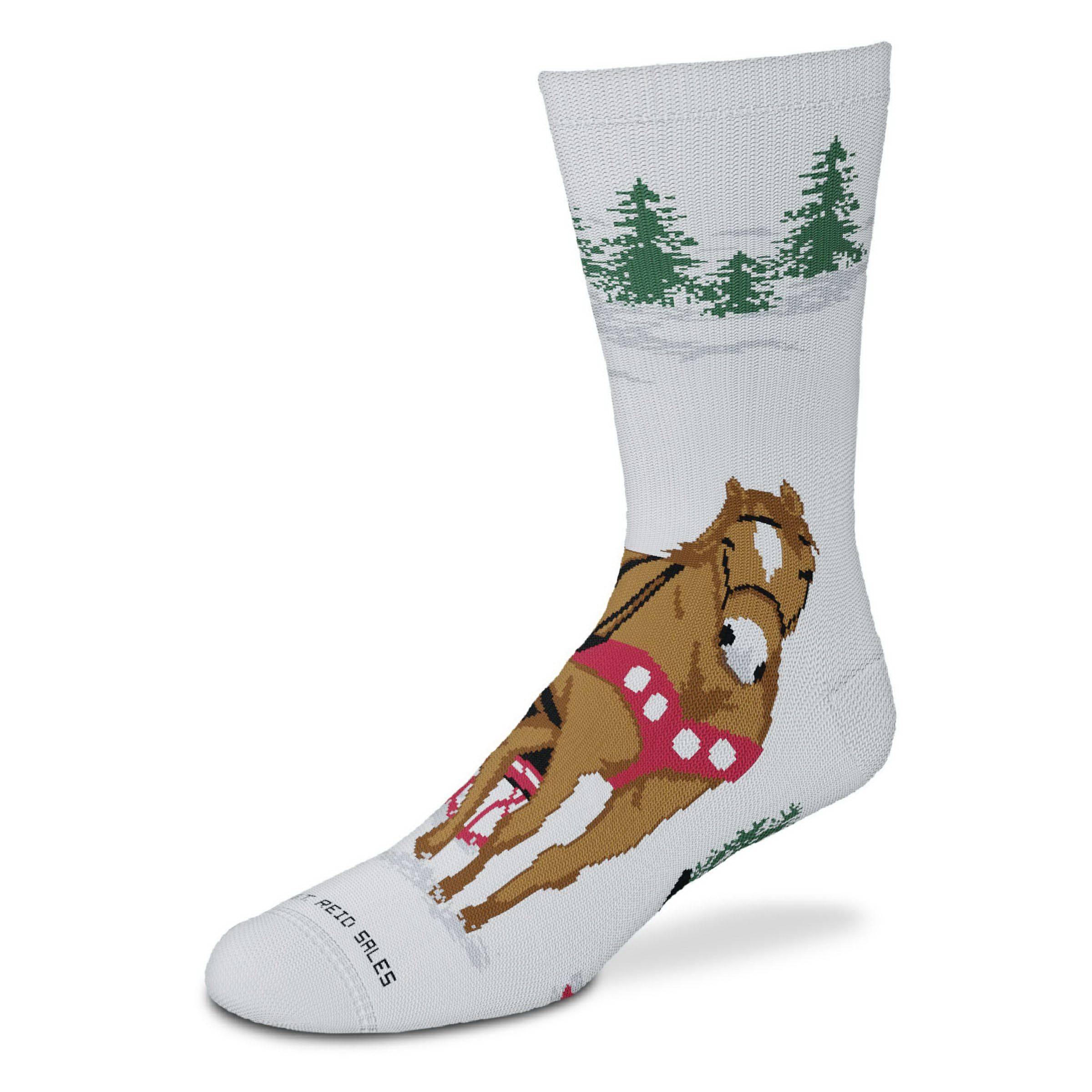 Winter Horse Sleigh Socks