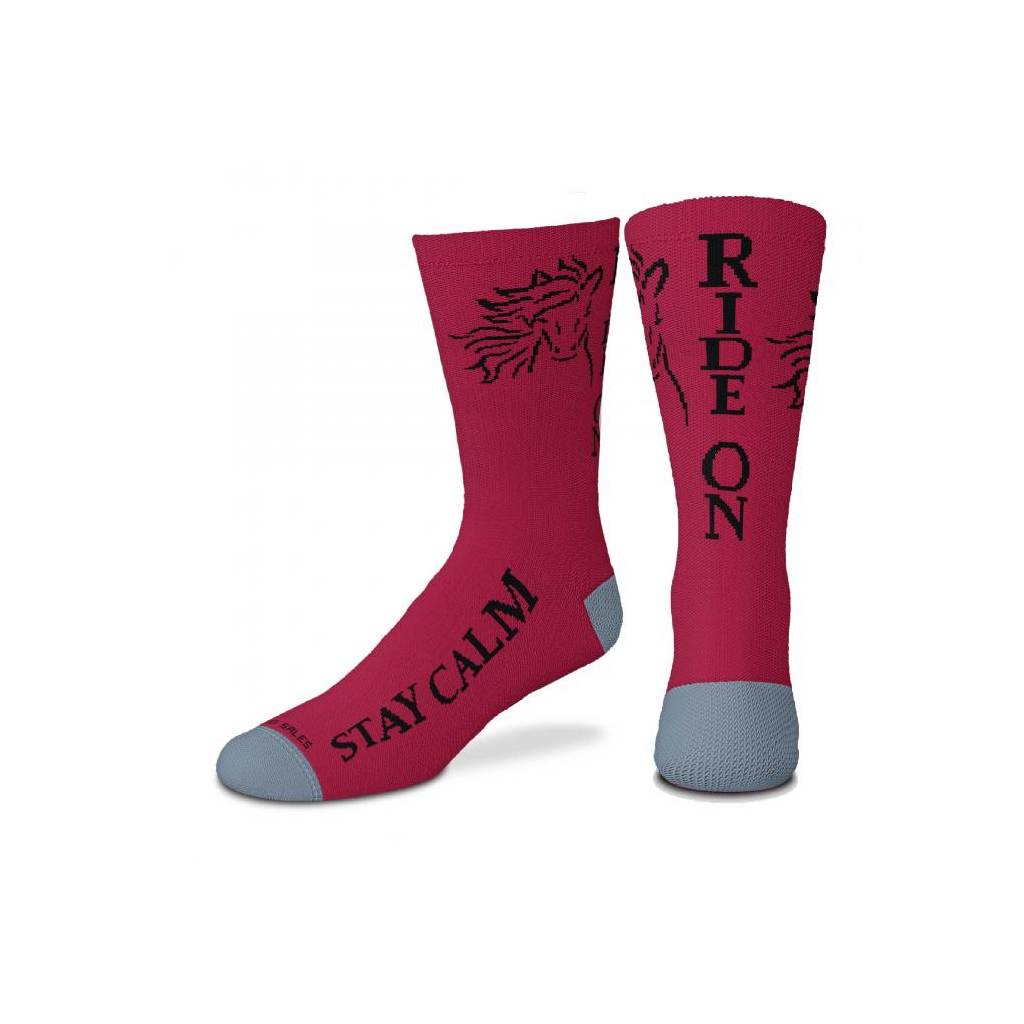 Stay Calm Ride On Crew Length Socks