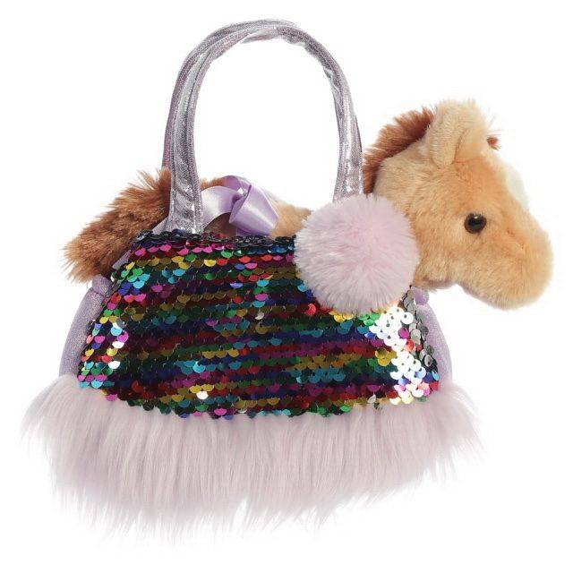 Plush Horse In Sequin Purse