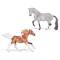 Breyer Stablemates Mystery Foal Set - Grey Warmblood And Paint