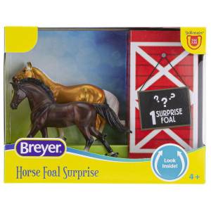 Breyer Horse Foal Surprise Set - Palomino Thoroughbred & Bay Warmblood