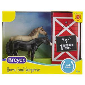 Breyer Horse Foal Surprise Set - Dun Warmblood & Black Quarter Horse