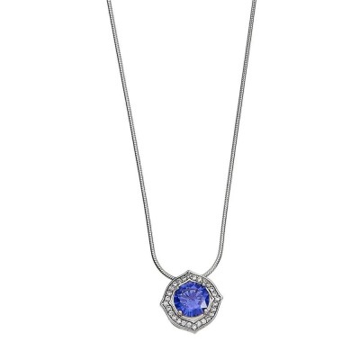 Kelly Herd Blue with Clear Accents Necklace