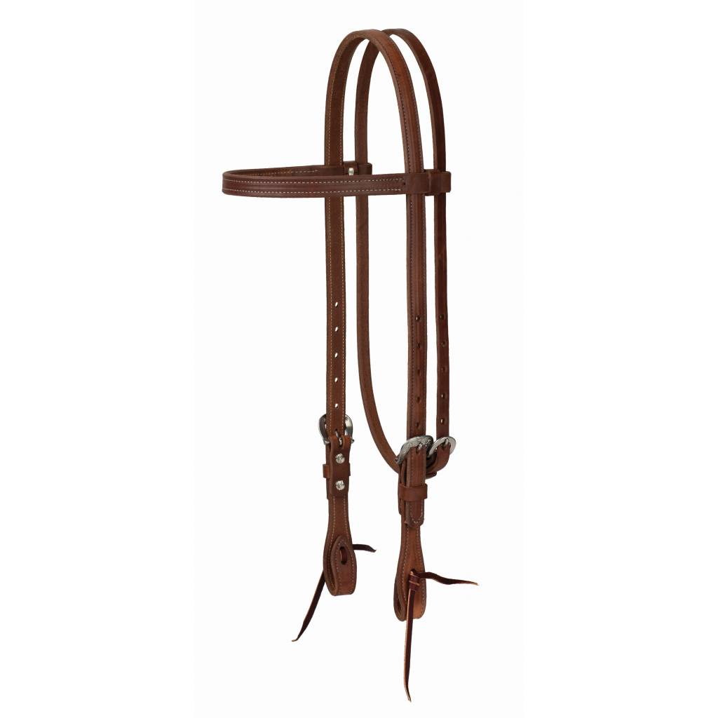 Weaver Synergy Leather Browband Headstall With Floral Hardware