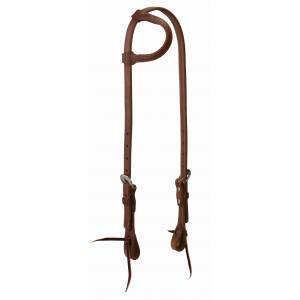 Weaver Synergy Leather Sliding Ear Headstall With Floral Hardware
