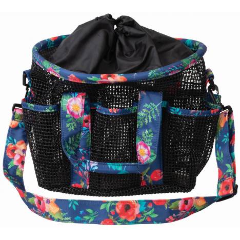 Mesh Bag,Black/Floral Wtrcolor
