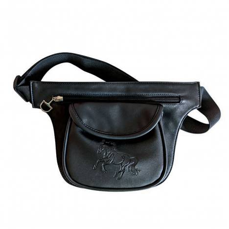 Galloping Horse Debossed Two Pocket Waist Pack