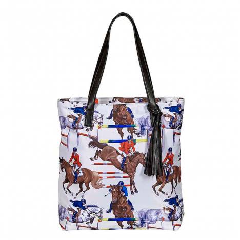 AWST Int'l "Lila" Jumper Pattern Tote Bag with Tassel