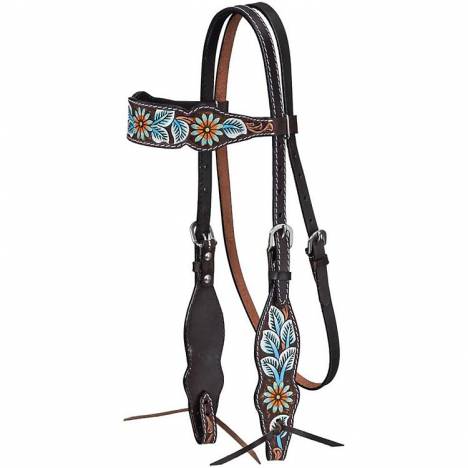 Tough-1 Vintage Floral Browband Headstall