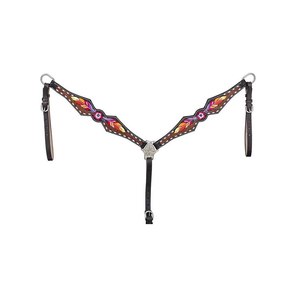 Tough-1 Feather and Flower Breast Collar