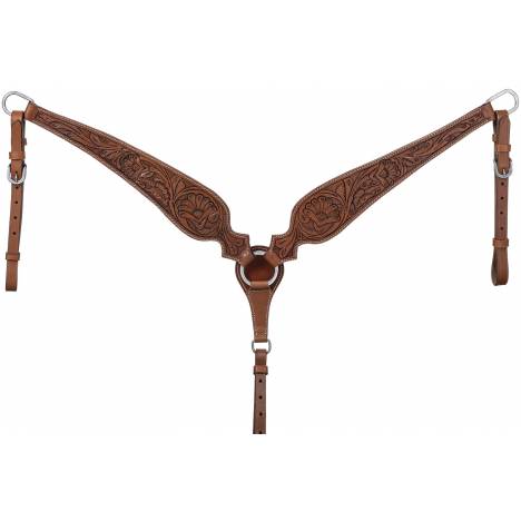 Tough-1 Floral Tooled Breast Collar