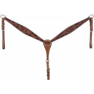Tough-1 Floral Tooled Breast Collar