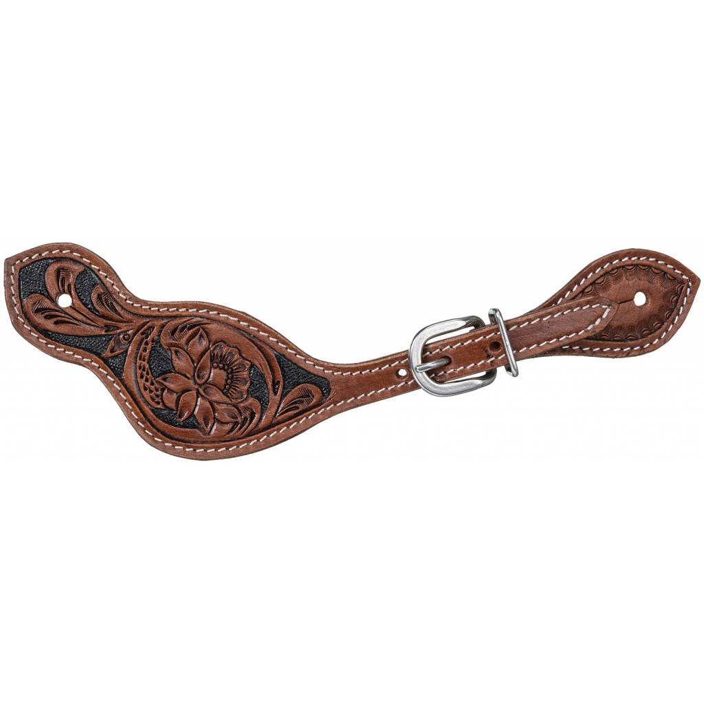 Tough-1 Floral Tooled Spur Strap