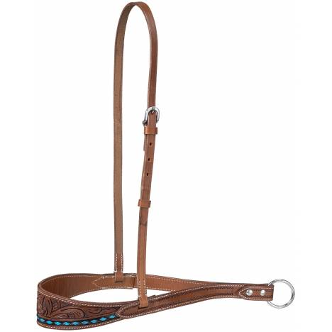 Tough-1 Turquoise Buckstitch Noseband/Tie Down