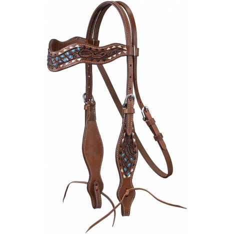 Tough-1 Browband Triple Buckstitch Headstall