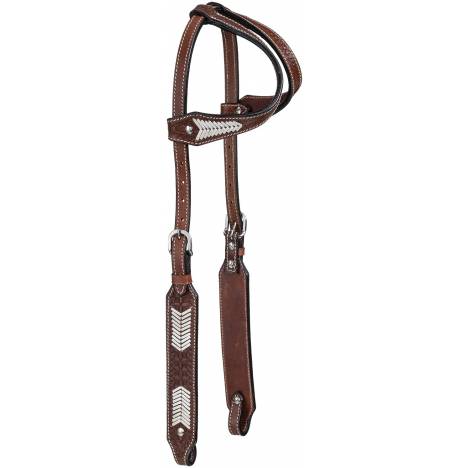 Tough-1 Vaquero Double Ear Rawhide Basket Headstall