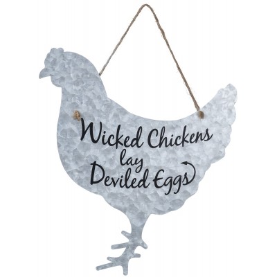 Gift Corral Metal Chicken Sign